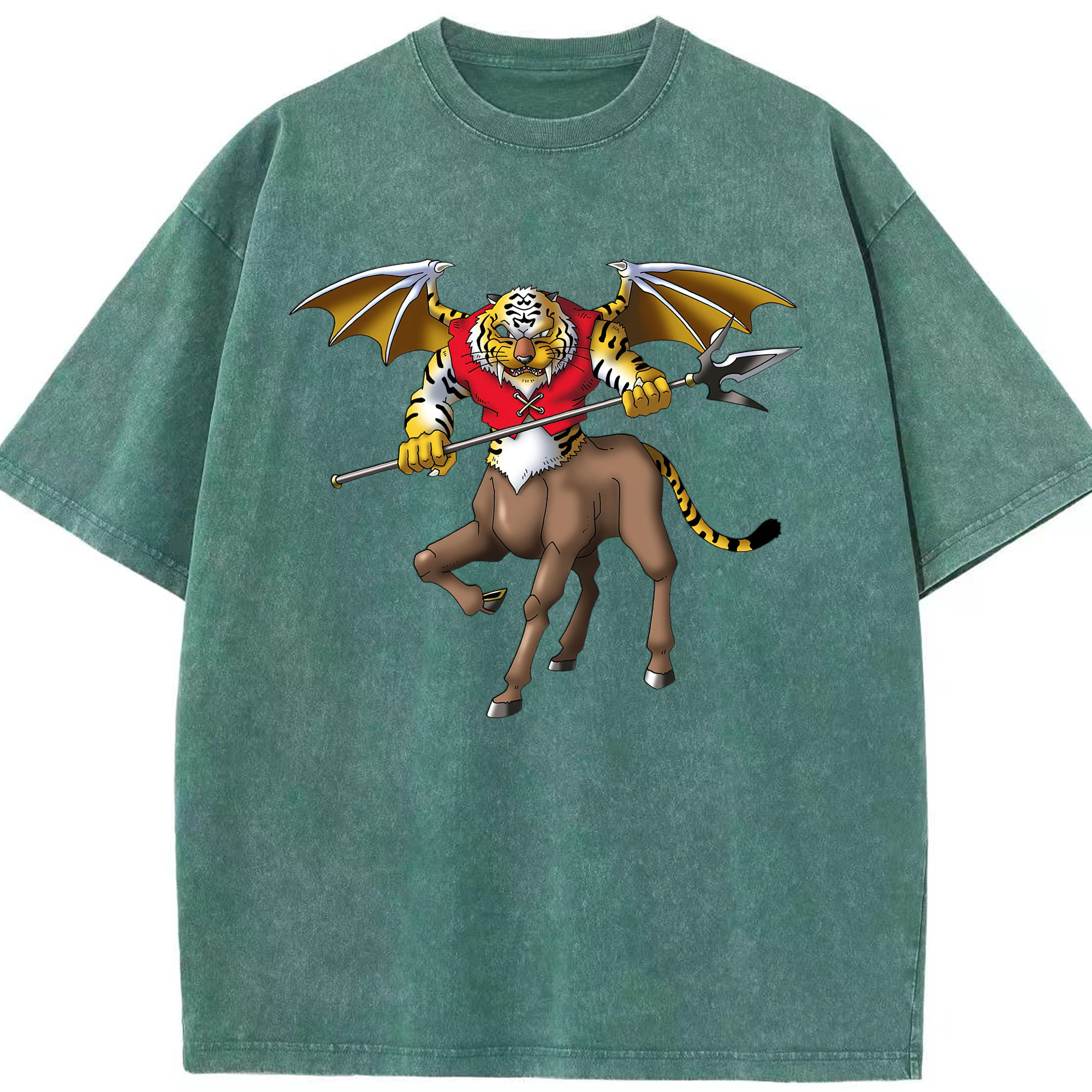 （画像用） ドラゴンクエスト Doragon Kuesuto Dragon Quest 綿100% ヴィンテージ風 半袖Tシャツ（フロントプリント）